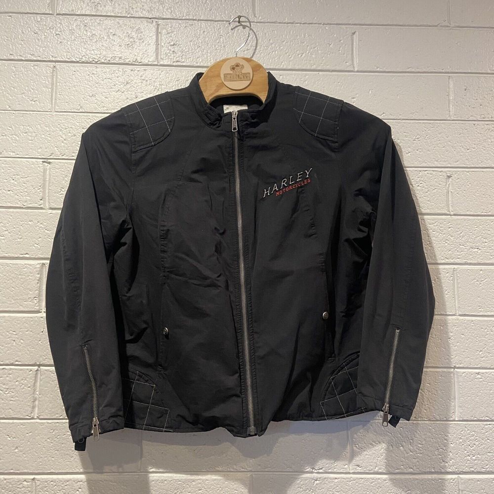 Harley Davidson Motorcycle Biker 97555-13VW Black Full Zip Jacket WOMENS SIZE 1W